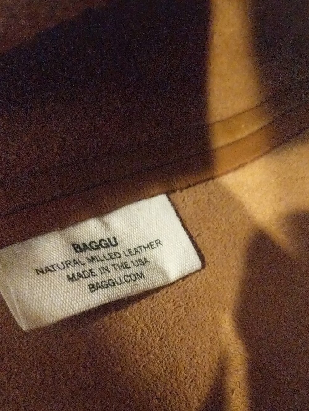 ✨ RARE FIND: Vintage USA BAGGU Minimalist Leather Tote in Saddle Tan ✨ - Picture 8 of 16